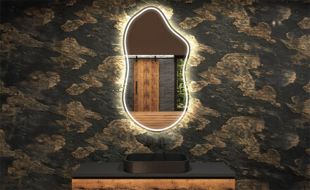 Irregular Mirror LED Lighted decorative design F223