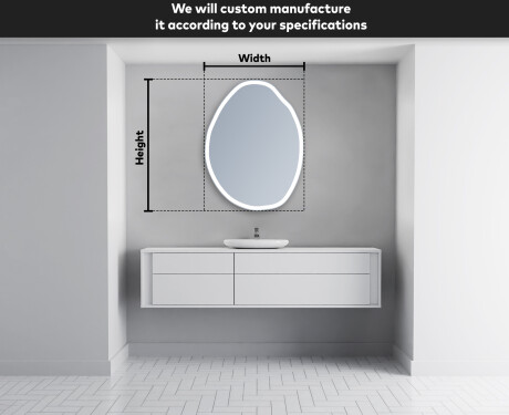 Irregular Mirror LED Lighted decorative design U222 #4