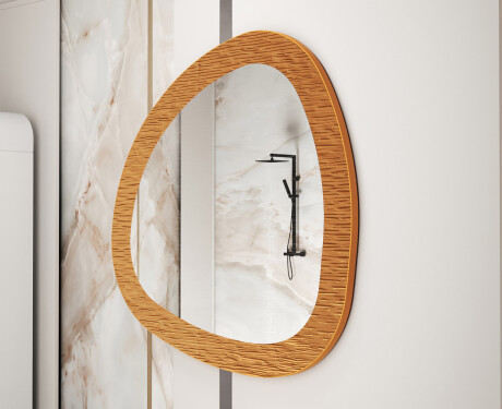 Irregular mirror with a modern metal frame L290 #4