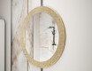Round mirror with decorative metal finish L288 #4