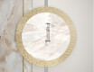 Round mirror with decorative metal finish L288 #5