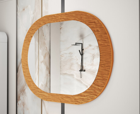 Bathroom mirror with elegant metal detailing L289 #4