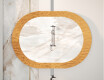 Bathroom mirror with elegant metal detailing L289 #5