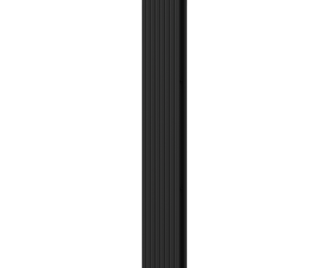 Vertical Decorative Radiator with Mounting Kit, Black