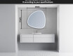 Irregular Mirror LED Lighted decorative design J223 #3
