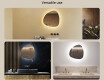 Irregular Mirror LED Lighted decorative design 54x54cm with cool LED color 7000K, warm color 3000K, or neutral color 4500K #2