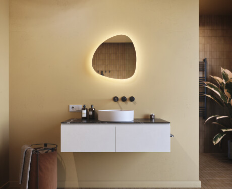 Irregular Mirror LED Lighted decorative design 54x54cm with cool LED color 7000K, warm color 3000K, or neutral color 4500K #8