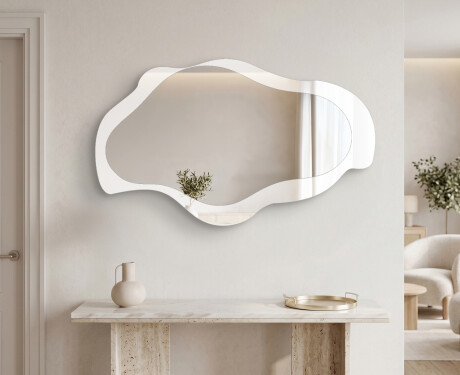 Irregular LED bathroom mirror - Veloura - fluid shape #2