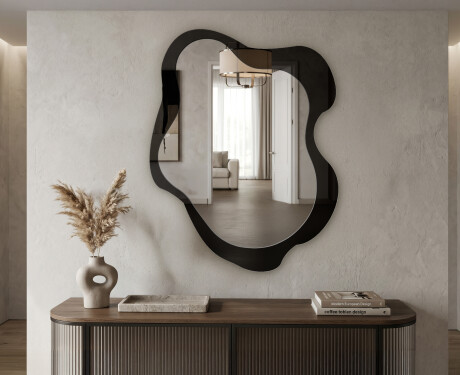 Organic irregular LED bathroom mirror - Alméa - harmonious form