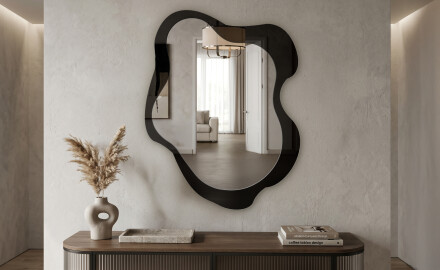 Organic irregular LED bathroom mirror - Alméa - harmonious form