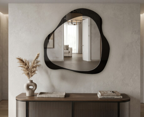 Minimalist bathroom mirror – Élya – drop shape