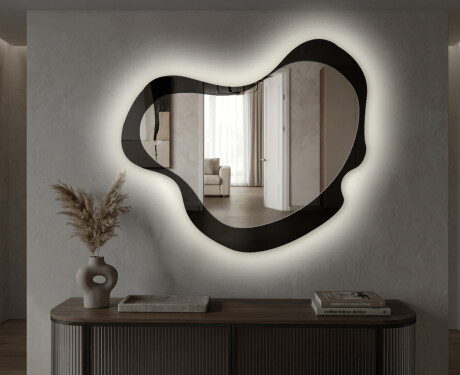 Organic irregular LED bathroom mirror - Nuvelle - modern design #4