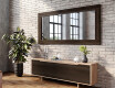 Oak wooden illuminated mirror with rectangular frame L224 #7