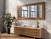 Oak wooden illuminated mirror with rectangular frame L224 #6