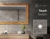 Oak wooden illuminated mirror with rectangular frame and LED Light L225 #5