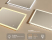Rectangle bathroom mirror with LED lights  with Dual color, Touch Switch #3