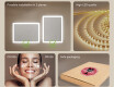 Rectangle bathroom mirror with LED lights  with Dual color, Touch Switch #5