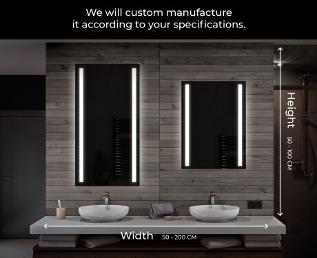 Designer Backlit LED Bathroom Mirror L02 #7