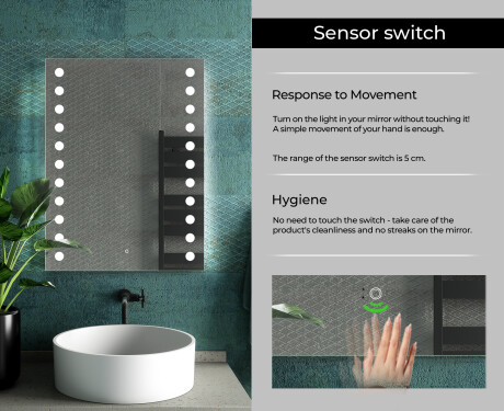 Designer Backlit LED Bathroom Mirror L06 #7
