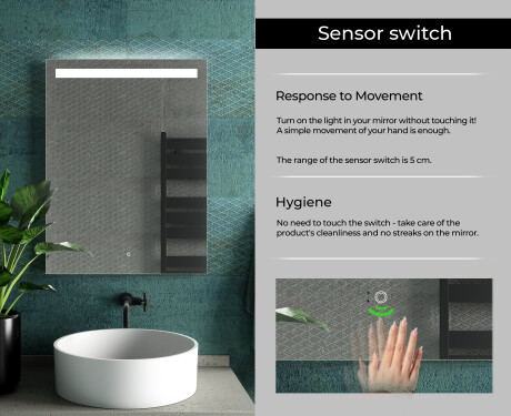 Designer Backlit LED Bathroom Mirror L12 #7