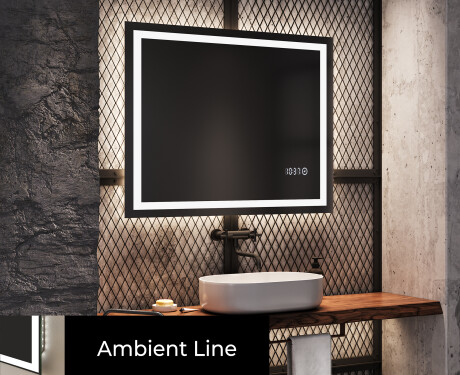 Designer Backlit LED Bathroom Mirror L15 #4