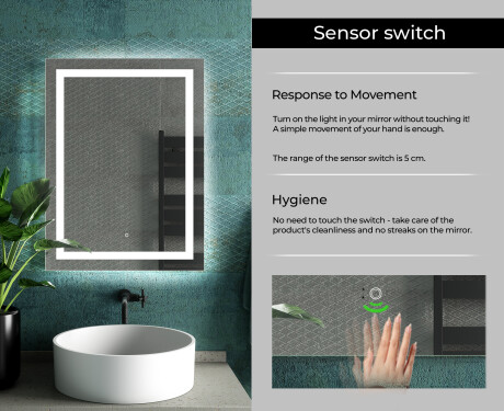 Designer Backlit LED Bathroom Mirror L15 #7