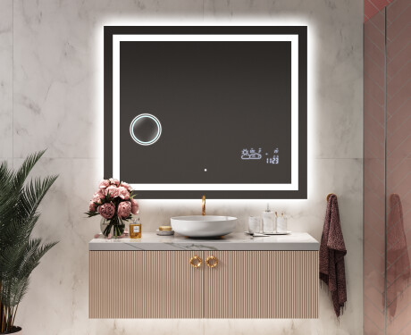 Designer Backlit LED Bathroom Mirror L15 #9