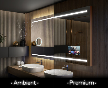 Designer Backlit LED Bathroom Mirror L23 #1