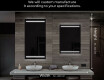 Designer Backlit LED Bathroom Mirror L23 #7