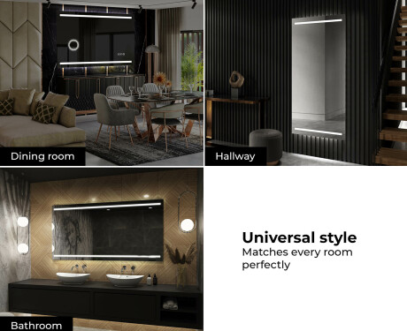 Designer Backlit LED Bathroom Mirror L23 #10