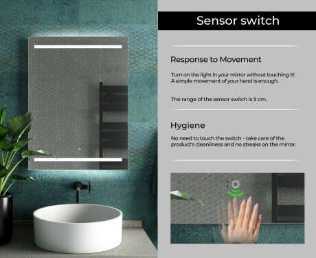 Designer Backlit LED Bathroom Mirror L23 #7