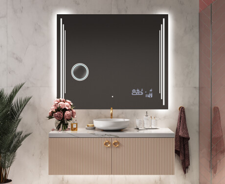 Designer Backlit LED Bathroom Mirror L27 #9
