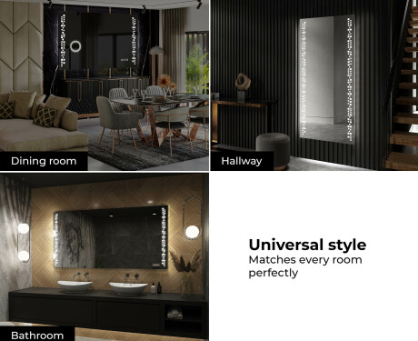 Designer Backlit LED Bathroom Mirror L38 #10