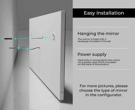 Designer Backlit LED Bathroom Mirror L38 #11