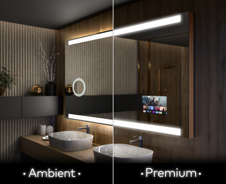 Designer Backlit LED Bathroom Mirror L47 #1