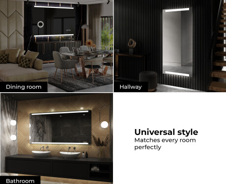 Designer Backlit LED Bathroom Mirror L47 #9