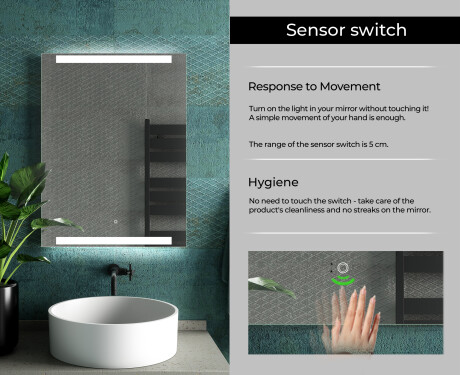 Designer Backlit LED Bathroom Mirror L47 #7