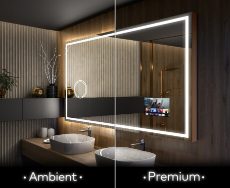 Designer Backlit LED Bathroom Mirror L49 #1