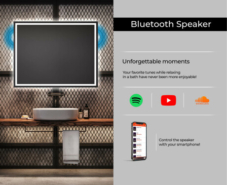 Designer Backlit LED Bathroom Mirror L49 #6