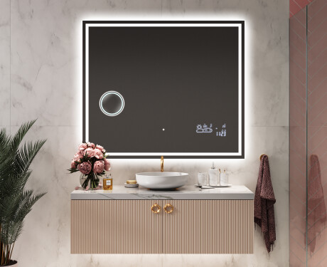 Designer Backlit LED Bathroom Mirror L49 #9