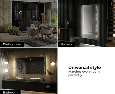 Designer Backlit LED Bathroom Mirror L55 #10