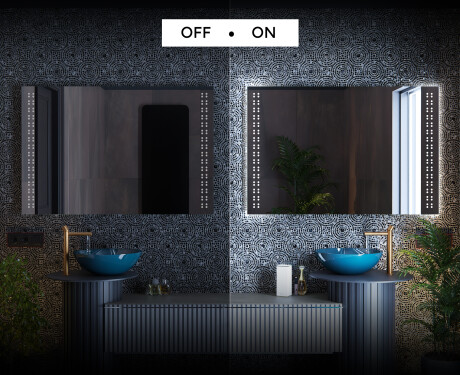 Designer Backlit LED Bathroom Mirror L55 #3