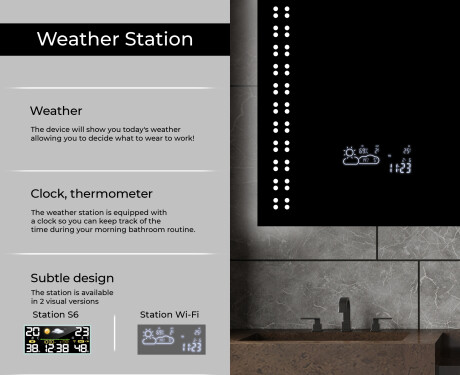 Designer Backlit LED Bathroom Mirror L55 #5