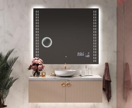 Designer Backlit LED Bathroom Mirror L55 #9