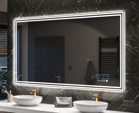 Designer Backlit LED Bathroom Mirror L57 #10