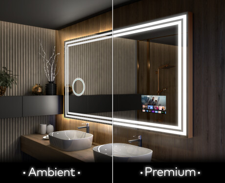 Designer Backlit LED Bathroom Mirror L57 #1