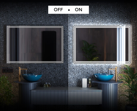 Designer Backlit LED Bathroom Mirror L57 #3