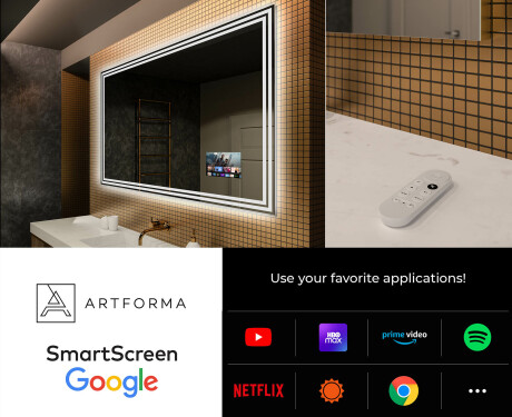 Designer Backlit LED Bathroom Mirror L57 #4