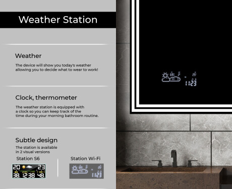 Designer Backlit LED Bathroom Mirror L57 #5