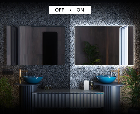 Designer Backlit LED Bathroom Mirror L58 #3